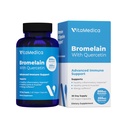 VitaMedica Bromelain & Quercetin Supplement - 500 mg Bromelain 250 mg Quercetin - 2400 GDU for Immunity, Joint Support, Inflammation and Muscle Recovery - 60 Vegan Capsules - 30 Servisler