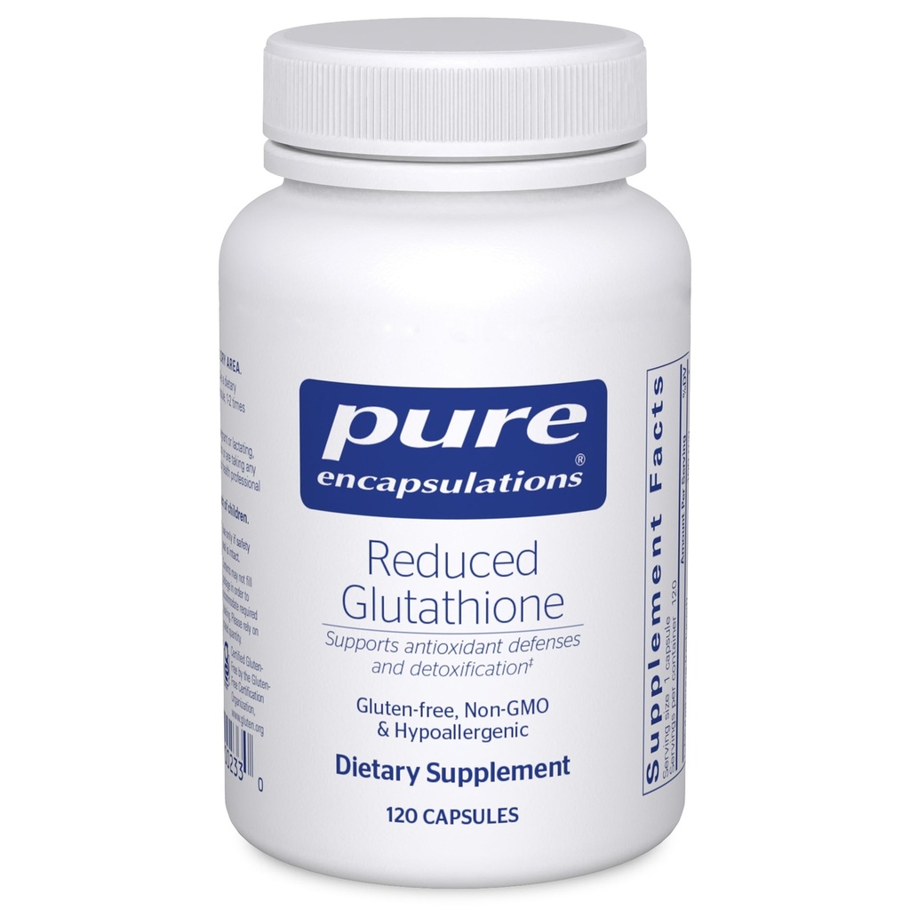 Pure Encapsulations Reduced Glutathione | Hipoallergenik Antioksidan Supplement to Support Liver and Cell Health* | 120 Capsules