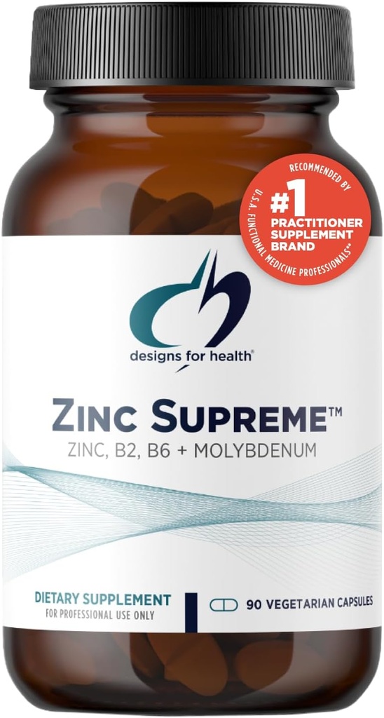 Σχέδια για την Υγεία Ψευδάργυρος Supreme - 30mg Ψευδάργυρος Διγλυκινικό Χηλικό συμπλήρωμα με τους συντελεστές Ταυρίνη, Βιταμίνη Β6, Β2 + Μολυβδαίνιο - συμπλήρωμα ανοσοποίησης - Vegan + Μη ΓΤΟ (90 κάψουλες)