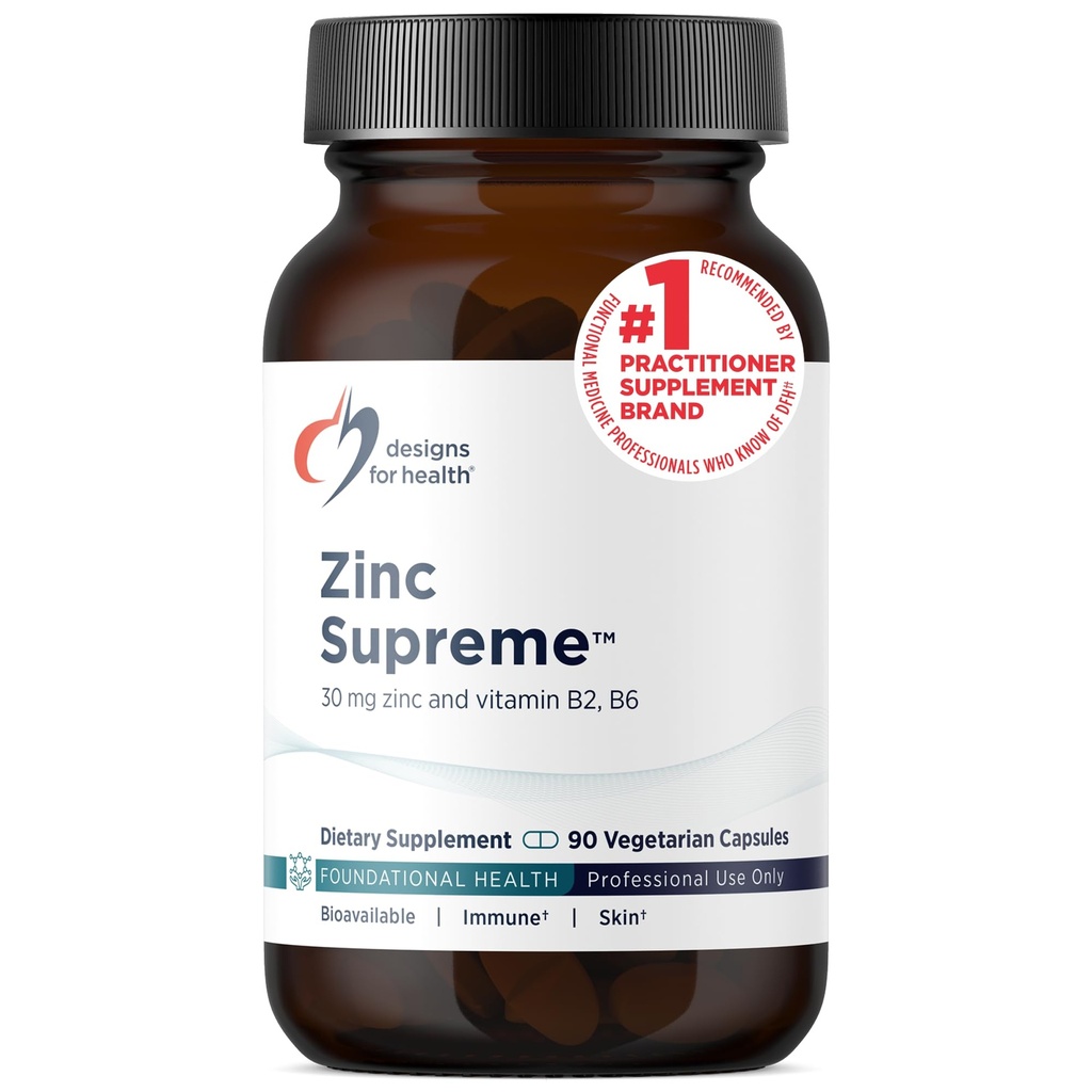 Σχέδια για την Υγεία Ψευδάργυρος Supreme - 30mg Ψευδάργυρος Διγλυκινικό Χηλικό συμπλήρωμα με τους συντελεστές Ταυρίνη, Βιταμίνη Β6, Β2 + Μολυβδαίνιο - συμπλήρωμα ανοσοποίησης - Vegan + Μη ΓΤΟ (90 κάψουλες)