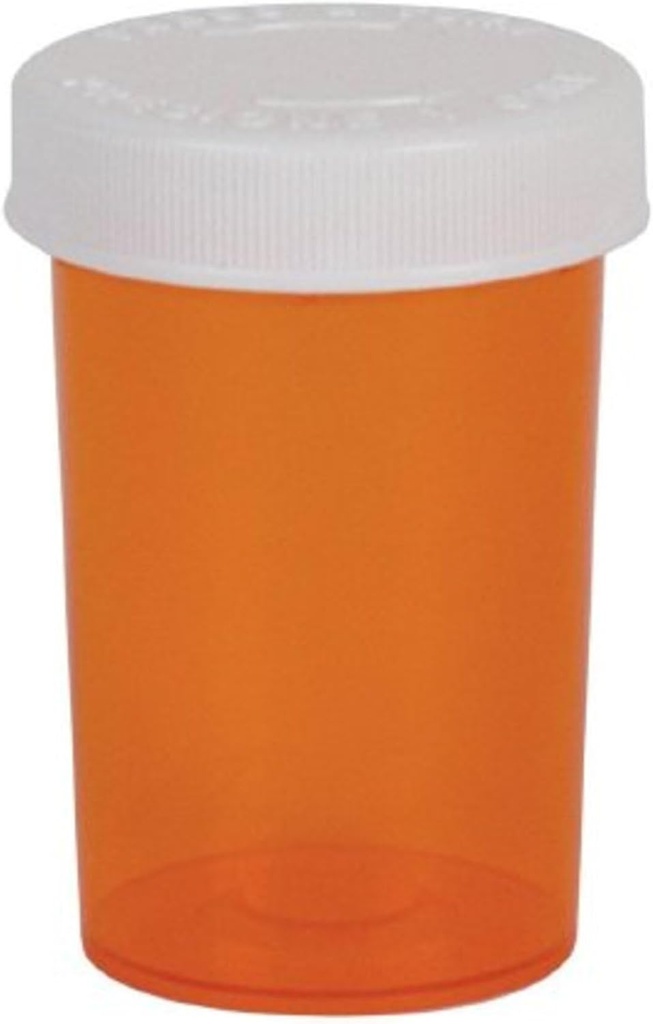 Ezy Dose Pill, Tıp, Vitamin Konteyner & Vial, 20 Dram Storage, Child-Resistant Cap (150e of 180)