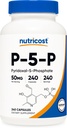 Nutricost P5 Vitamin B6 Supplement 50mg, 240 Capsules (Pyridoxal-5-Phosphate) - Vegetarian Friendly, Non-GMO, Gluten Free