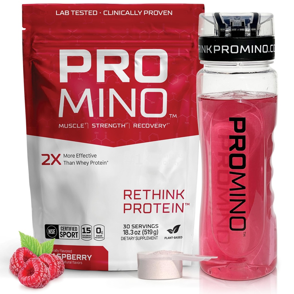 Promino® Essential replica Muscle Drink – 2X Daha Etkili Whey – NSF Spor için Onaylandı – Sugar-Free Recovery Yakıt – Raspberry, 30 Hizmet