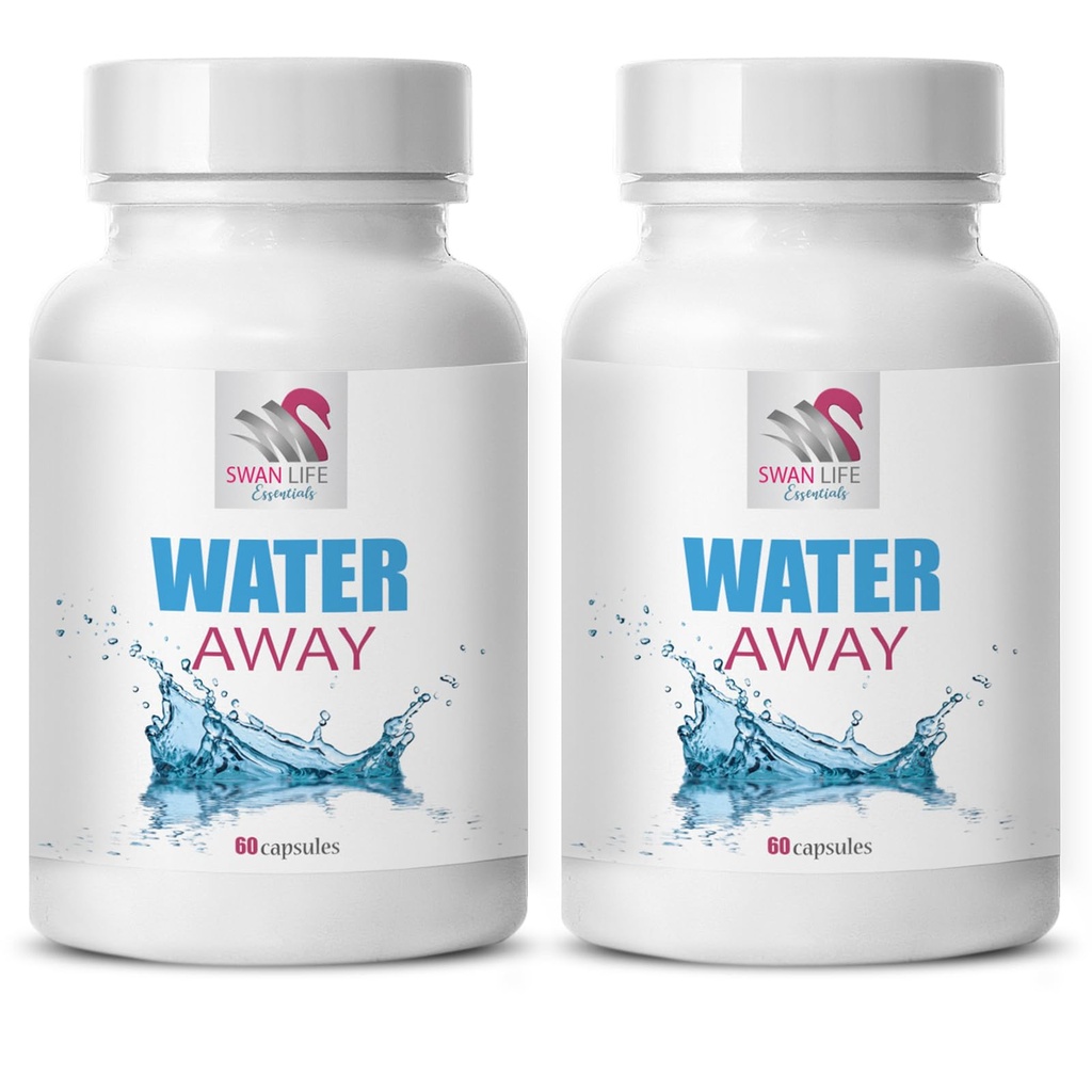 Συμπλήρωμα ισορροπίας νερού - WATER AWAY - συμπλήρωμα υποστήριξης, διάλυμα νερού, Φυσικό μείγμα διουρητικών, φυτικό ισοζύγιο νερού, διουρητικό συμπλήρωμα υποστήριξης, Φυσική υποστήριξη, Ισορροπία νερού 2 Bot 120 Caps