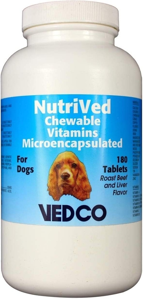 Vedco NutriVed Chewable Vitamins for Dogs 180 Tablet için