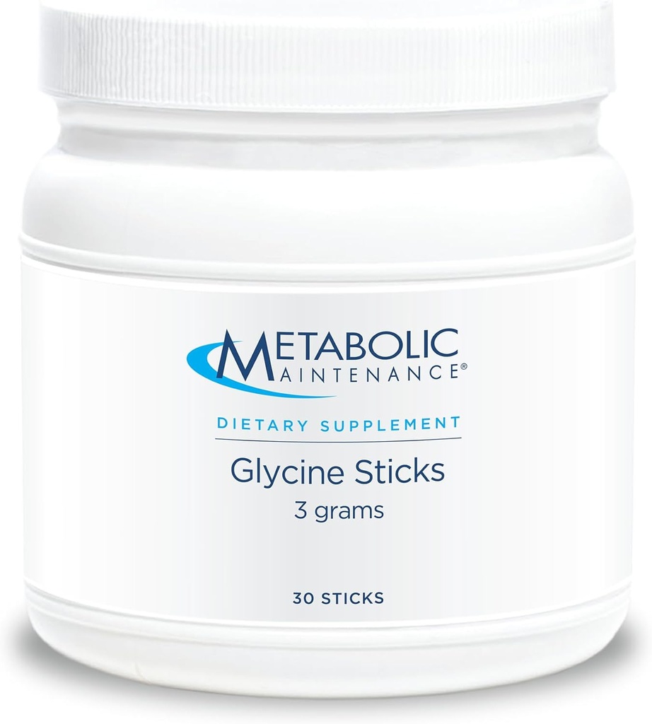 Metabolic Bakım Glycine Sticks - Piltilage Onarımı Desteklemek için asit Supplement, Circadian Rhythm, & Neurology Function - On The Go Glycine Toz Dos (30 Count)