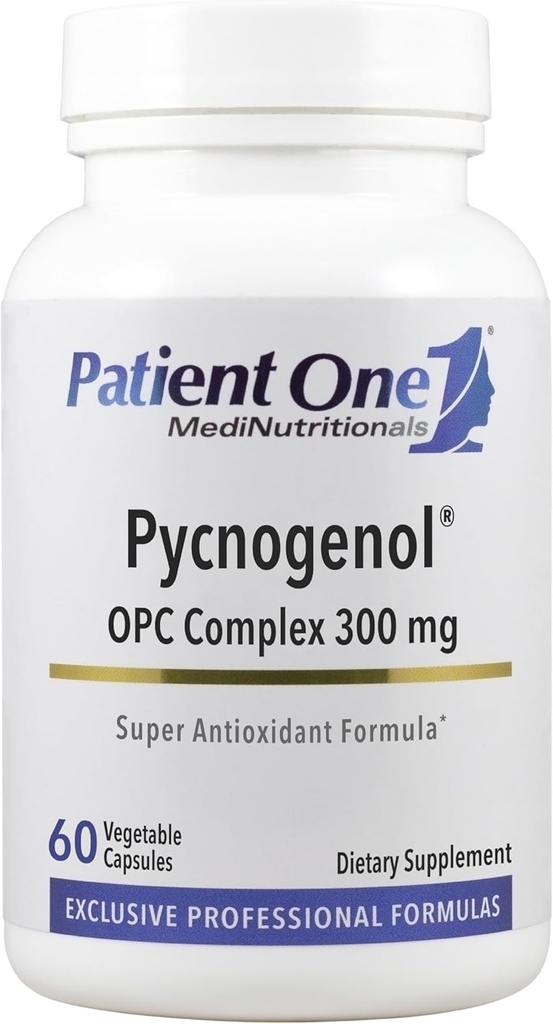 Hasta One Pycnogenol OPC Kompleksi 300 mg | Vascular Health ve Sağlıklı Aging'i Desteklemek için Tamam * | Fransız Deniz Standardı Bark ve Daha Fazla | 60 Capsules