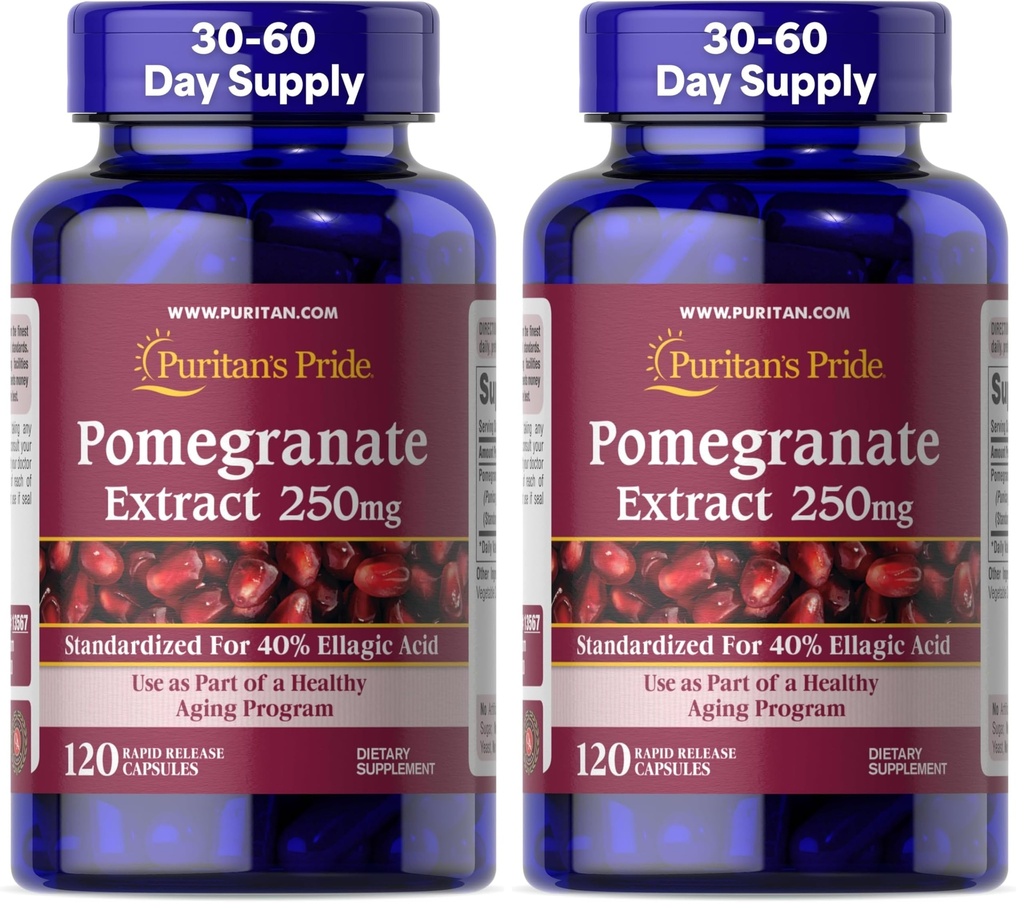 Puritan'ın Gurur Pomegranate Ekstraksiyonu, 250 Mg, 120 Kont (Pack of 2)