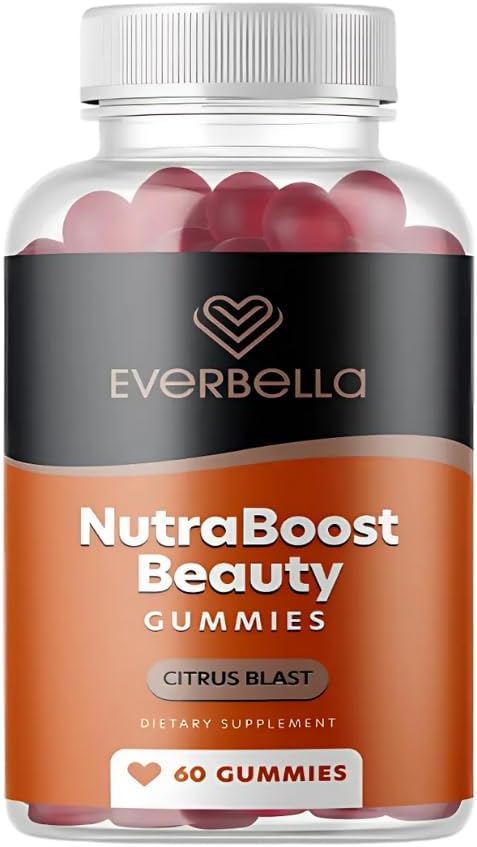 Nutraboost Beauty Gummies, Vegan Collagen Branson, Biotin, Skin Saç ve Nails, A, E, C, Citrus Flavor, 30 Day Supply, Sugar-free