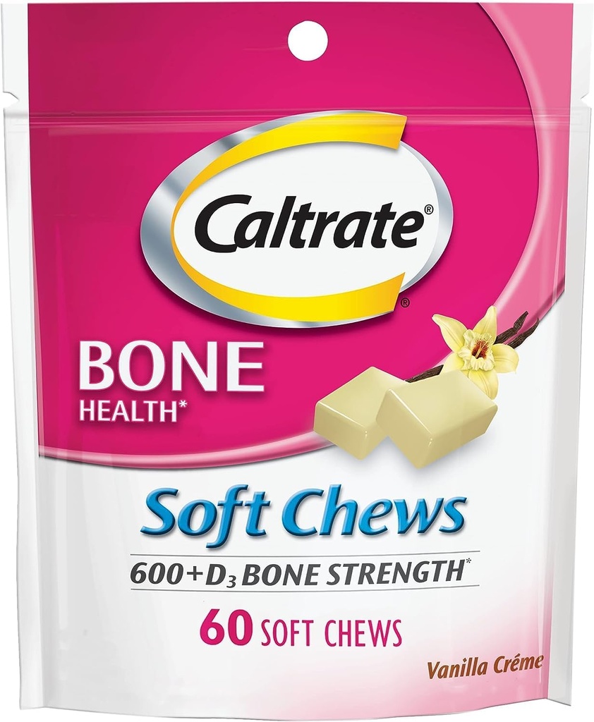Caltratedis & Vitamin D Soft Chews Vanilla Creme 60 Her (Pack of 2)