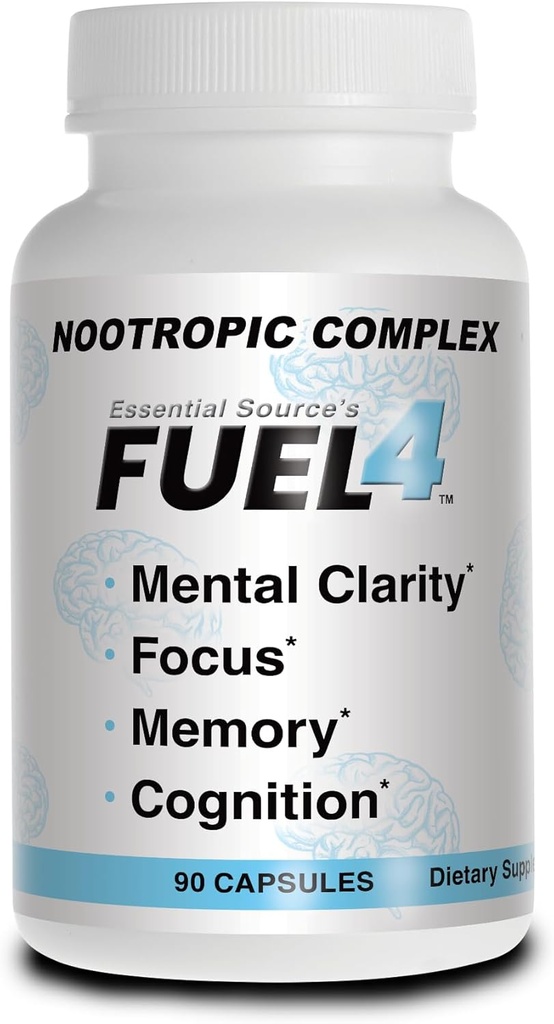 Yakıt4 Nootropic Brain Support Supplement – Focus & Spirit Clarity Capsules with Vitamin D3, Ginkgo Biloba, Cognivia, Alpha GPC, DMAE & Huperzine A – Non-GMO, Made in USA – 90 Veggie Capsules