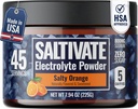 Zero Sugar Electrolyte Toz | Salty Orange Hydration (With Stevia) | Yüksek sodyum P Magnezyumyum Elektrolytes for Fasting, POTS, Ter Recovery | Makes 45 ABD'de 32 Fl Oz | Made in USA