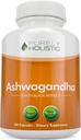 Safly Holistic Organic Ashwagandha 1300 mg - 180 Vegan Capsules - Capsule başına Ashwaganda'nın 650 mg - 3 Ay Supply - Black Pepper Ashwaganda Root Extract with Black Pepper