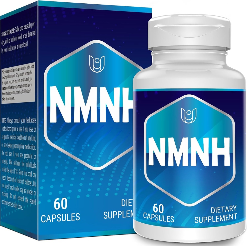 NMNH (Dihidrnicotinamid Mononüotid), NAD Tamamı Yaşımız Olarak NAD+ Seviyelerini Güçlendirmek için (Martinamid Riboside'dan Daha Etkili Olabilir) NMNH Supplement - 60 Capsules (60 Hizmet)