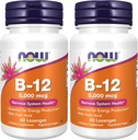 ŞİMDİ Tamamlar, B-12 5.000 mcg, Folic Acid, Nervous System Health*, 60 Lozenges (Pack of 2)