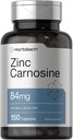 Horbäach çinko Carnosine Supplement | Capsule başına 84 mg | 150 Kont | Non-GMO & Gluten Free