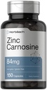 Horbäach çinko Carnosine Supplement | Capsule başına 84 mg | 150 Kont | Non-GMO & Gluten Free