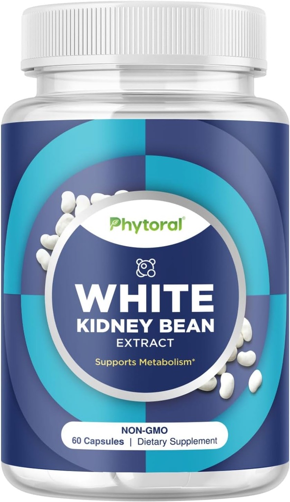 White Kidney Bean Karb Blocker - White Kidney Beans Supplement for Metabolism Boost & Ease Calories from Starchy Food - Carb Control Supplements - 60 Capsules