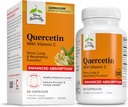 Terry Φυσικά Quercetin με βιταμίνη C Ενισχυμένη Απορρόφηση - Quercetin συμπλήρωμα για την Ανοσολογική Υποστήριξη & Κυτταρική Υγεία - Αναπνευστικό συμπλήρωμα για την Υγεία του Νωτιαίου & Πνεύμονα - 60 κάψουλες