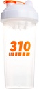310 Beslenme Protein Shaker Şişe Meal Yenileme Blender Kupası için Protein Tozları, Limonade Mix ve Pre Workout (Clear w/White Lid)