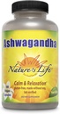 Nature's Life Ashwagandha Capses 2.100 mg, Pure Ashwagandha Root Extract for Relaxation, Occasional Stress Relief, and Sleep Support, Vegan Ashwagandha Συμπληρώματα, 45 Υπηρεσίες, 180 Κάψουλες