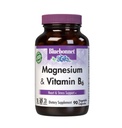 Bluebonnet Beslenme Magnezyum & B6 - 400 mg Çimento Magnezyum & Vitamin B6 25 mg - Kadın ve Erkekler için Kalp ve Beyin Kompleksi* - Non-GMO, Vegan, Gluten-Free - 90 Sebze Capsules