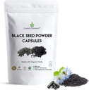 Cosmic Element 100% Pure Black Seed Toz Capsules Organik - Vegan Nigella Sativa 450mg Black Cumin Tohumları Sağlık Için Hizmet Içinde - 120 Capsules
