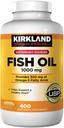 Kirkland Signature Fish Oil 1000 mg, 400 Softgels (2 Συσκευασία)