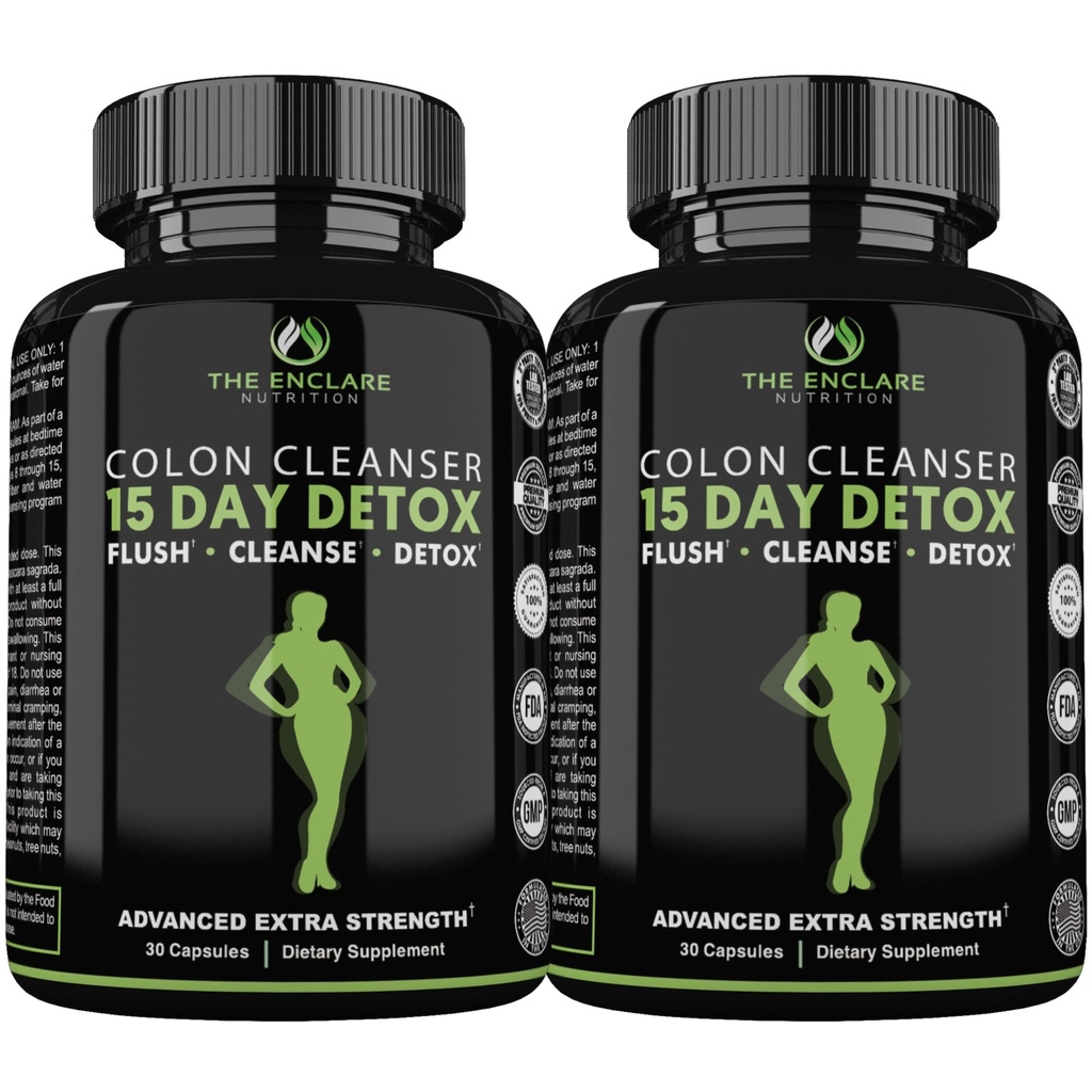 The ENCLARE NUTRITION 15 Day Detox Cleanse for Kilo Kaybı. Gelişmiş Gut Women & Men. Colon Cleanse Laxatives for Constipation & Bloating Relief. Gut Cleanse Probiyotik Diyet Pills 60ct (2)