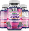 FRESH SACARE Elderberry Gummies with Vitamin C, çinko & Sambucus Elder 30:1 Ekstraksiyon -% 100 Vegan - Immune Support for Yetişkinler & Kids - 120 G Countummy Supplement