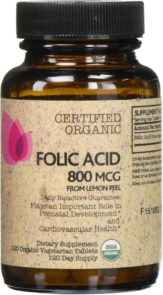 Futurebiyotikler sertifikalı Organik Folic Asit - 120 Tablet