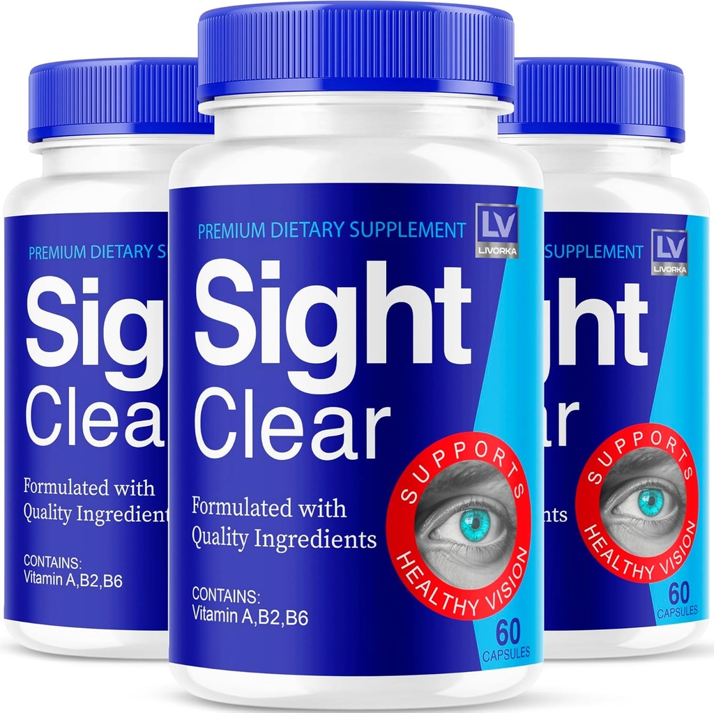 LIVORKA Sight Clear 20/20 Vision Support Supplement For Eyes - 3 Ay Supply - 3 Pack Of 3