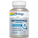 SOLARAY Multidofilius 12 Strain Probiyotik 20 Milyar CFU, Digestive Health ve Gut Health Support, Prebiyotik Inulin, No Dairy, 50 Serv, 100 VegCaps