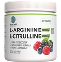 L-Arginine 5000 mg + L-Citrulline 2000 mg Kompleksi Toz Supplement - Nitrik Oksit - Kalp Sağlığı, Kan Akışı, Enerji ve Endurance - 30 Hizmet (Berry Mix)