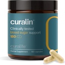 Curalin Blood Sugar Kompleksi | 9 Natural Herbs, Cinnamon, Turmeric, Gymnema Sylvestre, Bitter Melon | Support Balanced Sugar, Metabolism & Energy, Curb Craving | 180 Capsules