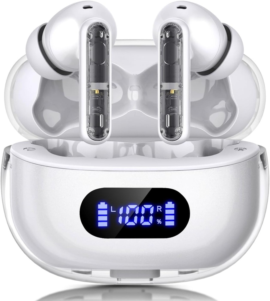 Wireless Earbuds P1 PRO, Earphones Wireless Bluetooth Headphones with Clear Call Mics Ear Buds, Comfortable Fit, IPX7 Waterproof Headset Long Battery Life, 30H Playtime for Sports Workout