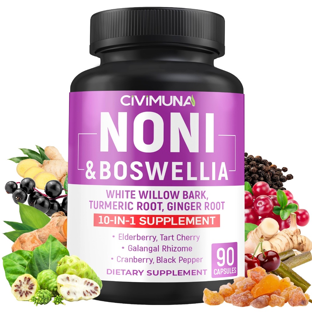 Boswellia, White Willow Bark, Turmeric, Ginger Root ve More - 3 Ay için 90 Capsules