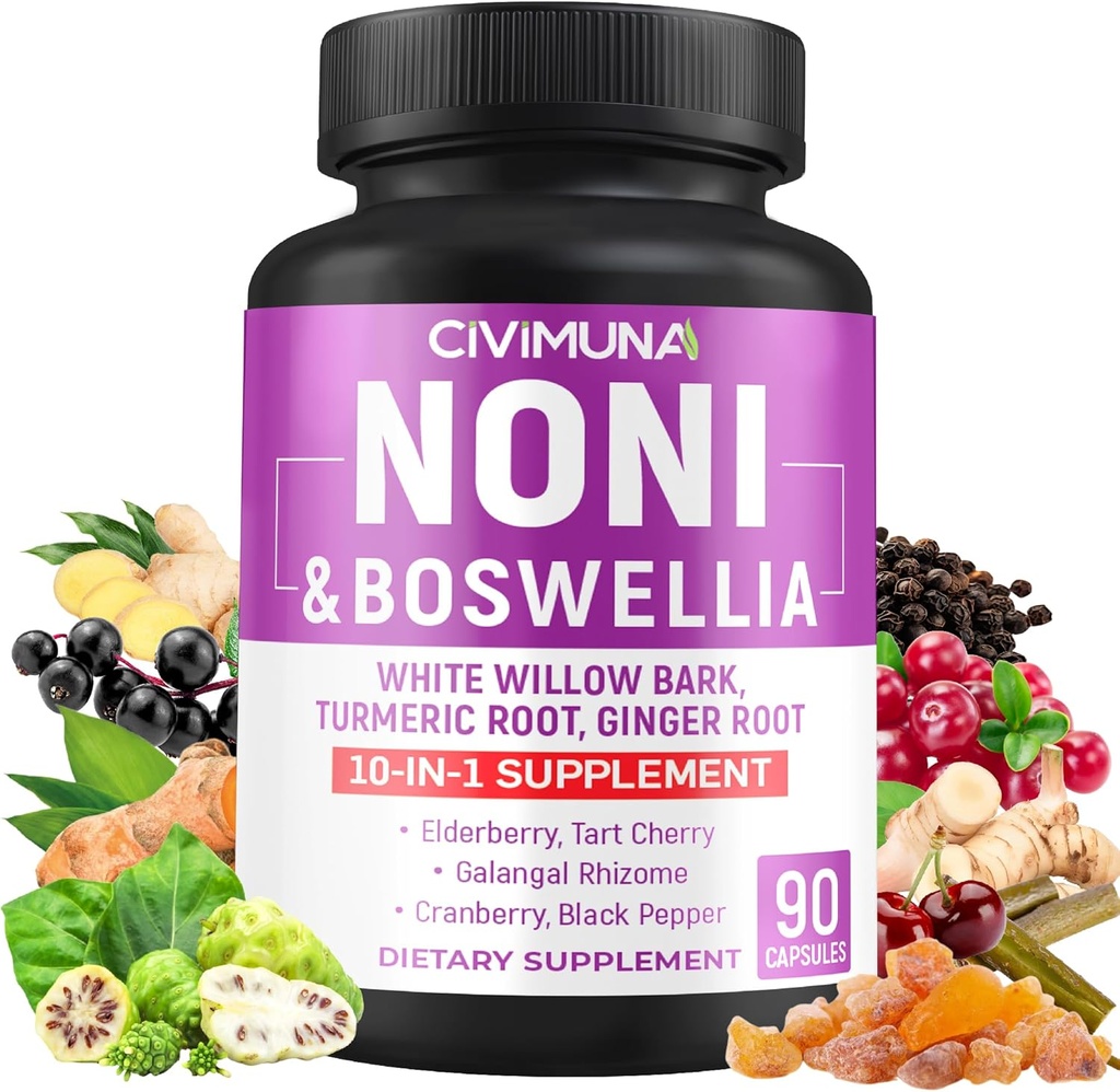 Boswellia, White Willow Bark, Turmeric, Ginger Root ve More - 3 Ay için 90 Capsules