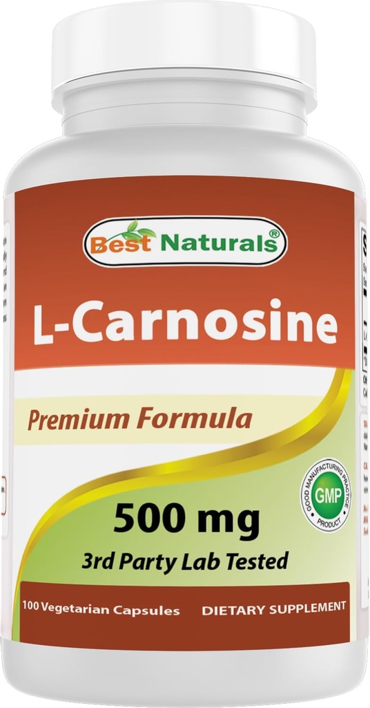 En İyi Doğallar L-Carnosine 500 mg 100 Vcaps (100 Kont (1.5 km)
