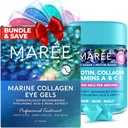 MAREE Beauty Sche - Under Eye Gels & Biotin Gummies - Marine Collagen & Hyaluronic Acid, A B C E Vitamins Kompleksi Keratin & Pantothenic Acid - De-puff Eyes & Dark Circles, Skin, Nails & Hair
