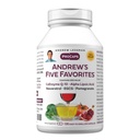 ANDREW LESSMAN Andrew's Five Favorites 120 Capsules - Provides 200mg Each of Coenzyme Q-10, Resveratrol, EGCG, Pomegranate and Alpha Lipoic Acid, Powerful Anti-Oxidant Support, No Additives