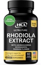Rhodiola Rosea Supplement High Potency 500 mg -% 3 Rosavins% 1 Salidrosides with Ashwagandha Shisandra Passion Flower Herb Toz Capsules - Enerji için Doğal Yol - Piller