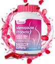 Kadınlar Menopause Supplement - 120 Milyar CFU Kadınları pH Dengesi için Probiyotikler - Hot Flashes, Night Sweats, Mood Swings & Hormon Dengesi - 60 Capsules