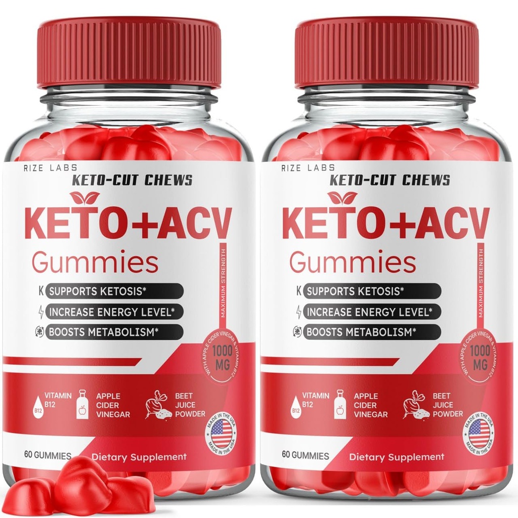 (2 Pack) Keto-Cut Chews ACV Gummies - Hızlı Kilo kaybı için Keto-Cut Chews Premium Keto ACV Gummy, ketçapları En Güçlü Tamam, KetoCut Chews Yorumlar (120 Gummies)