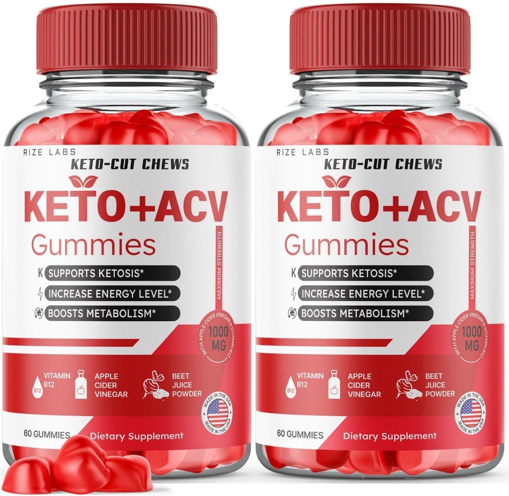 (2 Pack) Keto-Cut Chews ACV Gummies - Hızlı Kilo kaybı için Keto-Cut Chews Premium Keto ACV Gummy, ketçapları En Güçlü Tamam, KetoCut Chews Yorumlar (120 Gummies)