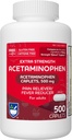 Rite Aid Extra Strength Acetaminophen, 500 mg - 500 Caplets | Pain Reliever & Ateş Migraines, Ortak Ağrı, Kas veya Back Pain ve Menstrual Pain