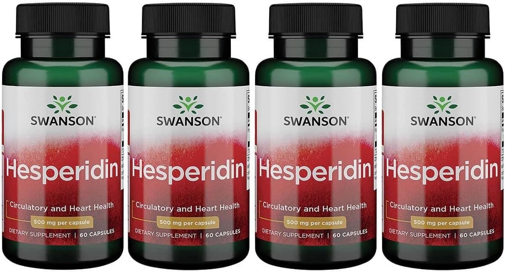 Swanson Hesperidin 500 Milligram 60 Capsules (4 Pack)