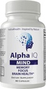 Alpha IQ Mind Beyin Focus Memory Health Pro Mind Complex Mind Tech Nootropic Original by Nutra4health Mindtech Brain ATM Supplement 60 Capsules