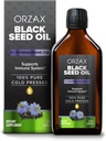 ORZAX Siyah Tohum Yağı Sıvı (8 fl oz) - Soğuk Baskı% 100 Saf | Vegan, Gluten Free, Non-GMO | 5000 mg Black Cumin (Nigella Sativa) Yağı 50 mg Youmoquinone'de Zengin