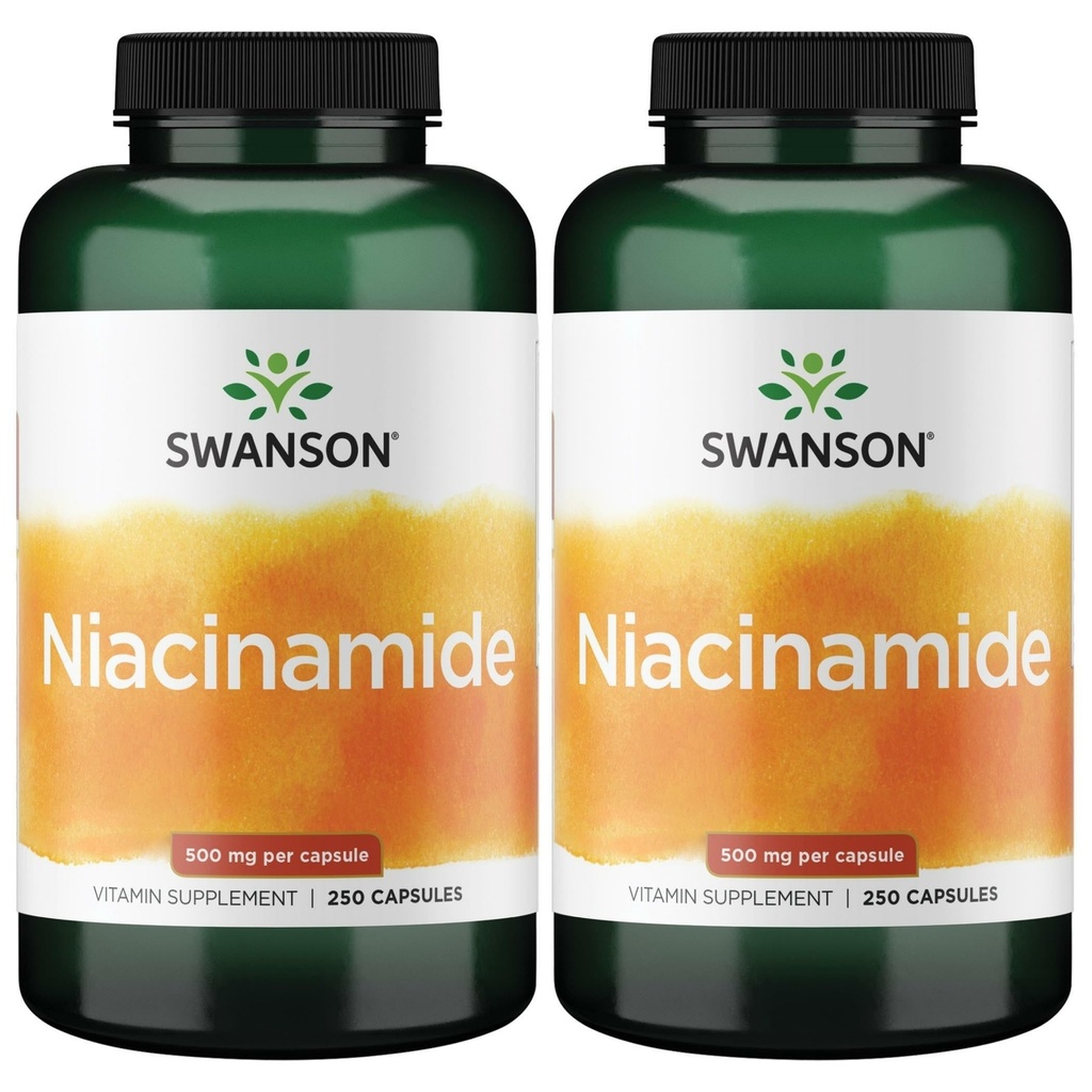 Swanson Niacinamid 500 mg 250 Caps (2 Pack)